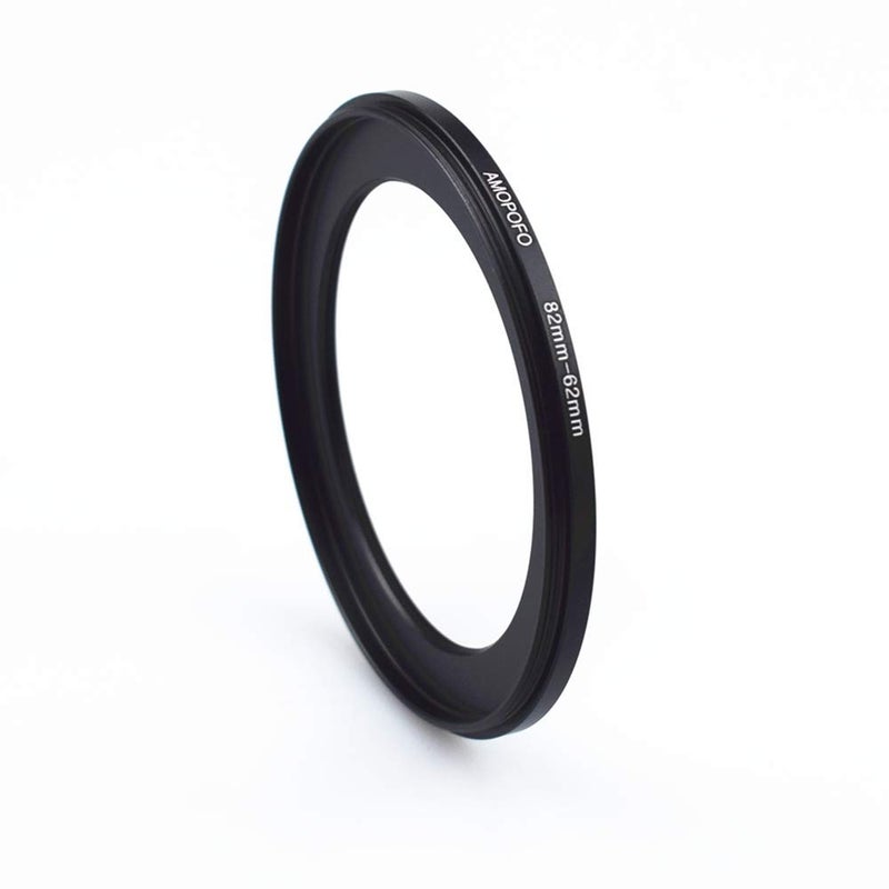 Amopofo 82 to 62mm Metal Ring/82mm to 62mm Step Down Rings Filter Adapter for UV,ND,CPL,Metal Step Down Rings,Compatible with All 82mm Camera Lenses & 62mm Accessories - Image 2